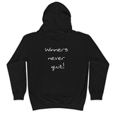 Winners Never Quit Kids Hoodie