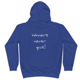 Winners Never Quit Kids Hoodie